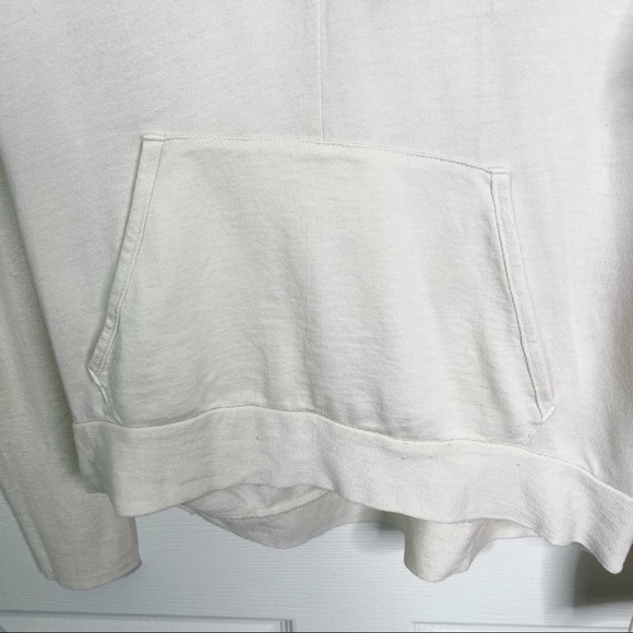 LA Made Cowl Neck Dolman Sleeve Relaxed Fit Hoodie in Cream Size M - Picture 4 of 10